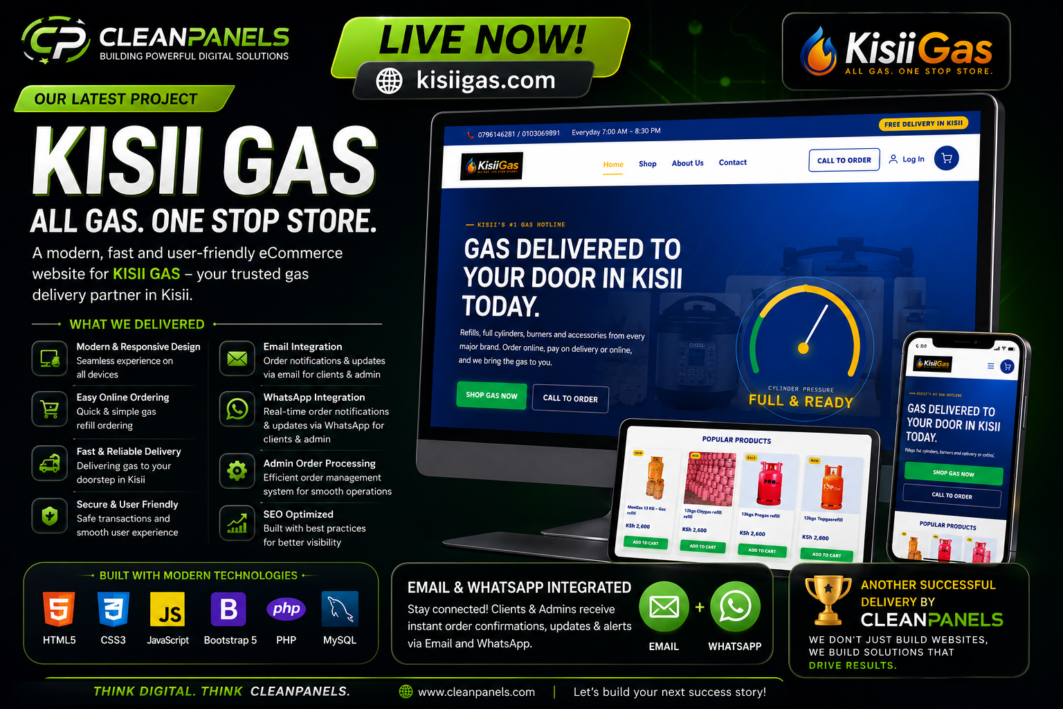 KisiiGas – Smart LPG Gas Delivery & E-Commerce Platform